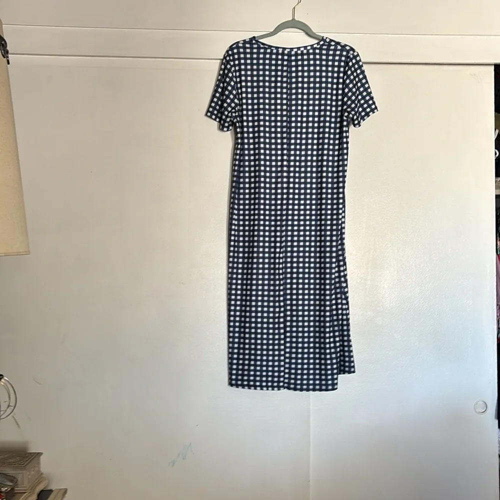 Urban Threads Navy and White Checkered Dress - Picture 3 of 3